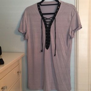 Light purple t-shirt dress from ROMWE